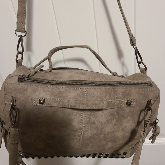 Studded handbag purse gray brown Emery Rose - Picture 4 of 11